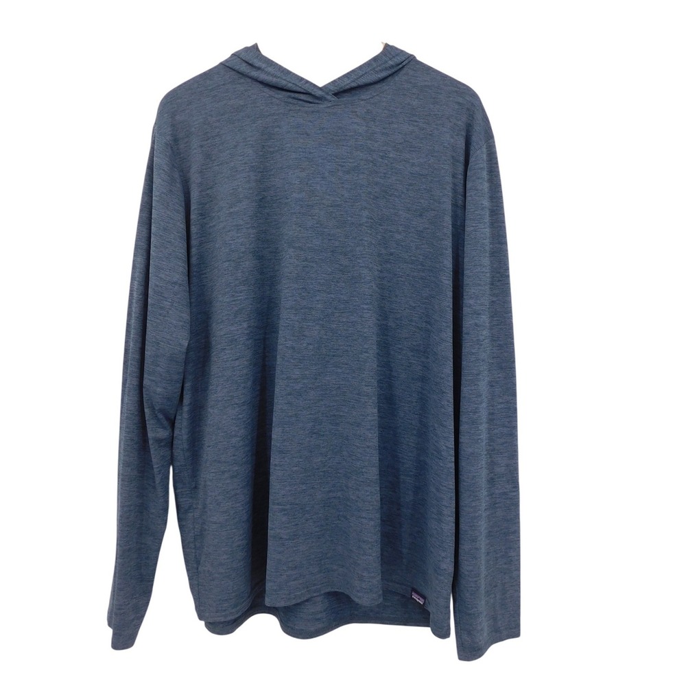 Patagonia Mens Capilene Cool Daily Hoodie XL Blue Heather Sun Shirt 45310